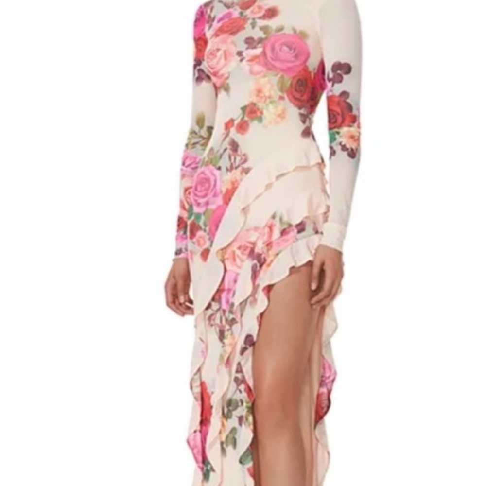 AFRM Pink Floral Long Sleeve Dress